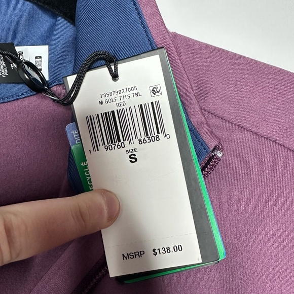 RLX Ralph Lauren Long Sleeve Performance 1/4 Zip Pullover Purple Golf Small NEW - Picture 3 of 3